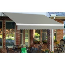 Retractable Awning Outdoor Rain Canopy Shelter Crank Handle Market Deck Balcony