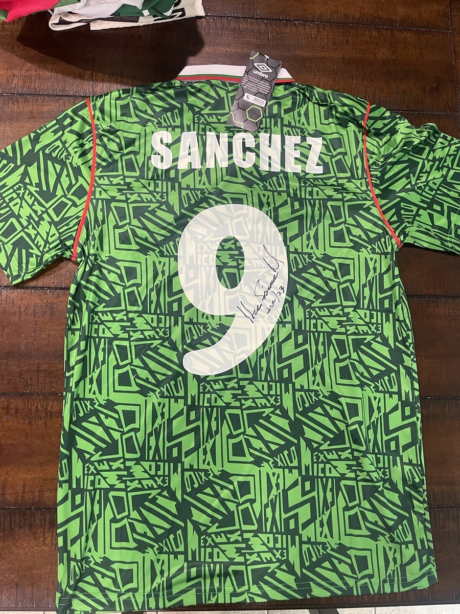 Jersey Mexico World Cup USA1994 Hugo Sanchez Autobraphed S