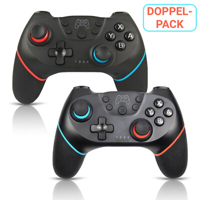 Zwei 2x Wireless Pro Controller GamePad + Kabel     für Nintendo Switch 1 | 2