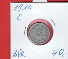 5 PF 1910 G uncirculiert  ab 5 auktionen portofrei