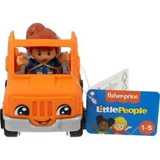 Fisher-Price Little People Help and Go Tow Truck & Figure Set for Toddlers, 2 Pi