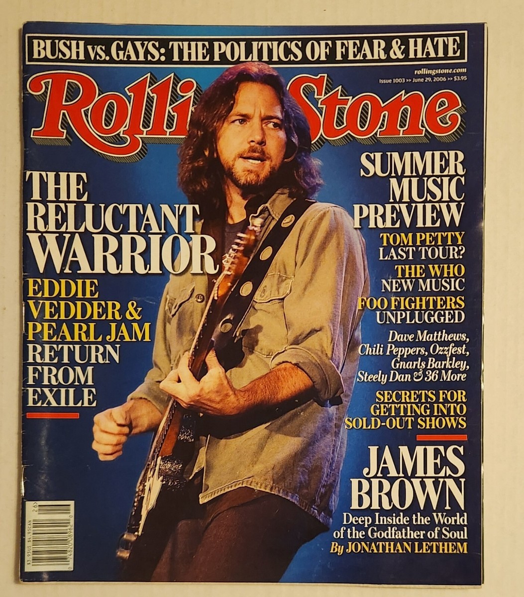 Rolling Stone June 29 2006 Eddie Vedder Pearl Jam, Tom Petty