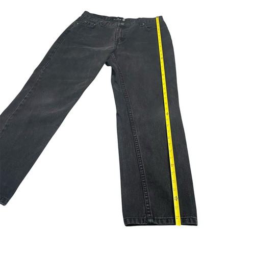 Vintage 1990's Jordache Women's Black Cotton Denim Jeans size 15/16 Low Rise - Picture 6 of 16