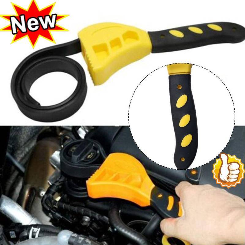 Car Oil Filter Belt Wrench Adjustable Non slip Strap Spanner Removal