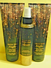 Bath  Body Works "INTO THE NIGHT" diamond shimmer mist  body cream x3