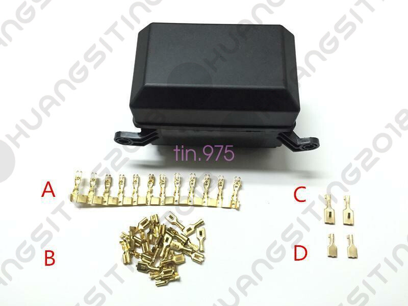 Cnkf 1 set auto Fuse box 6 relè Holder 5 Road The Nacelle assicurazione con 5 relè di assicurazione auto 12 V 80 A
