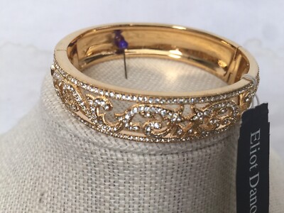 ELIOT DANORI X Nadri Bracelet, Gold Tone Crystal Pave Track