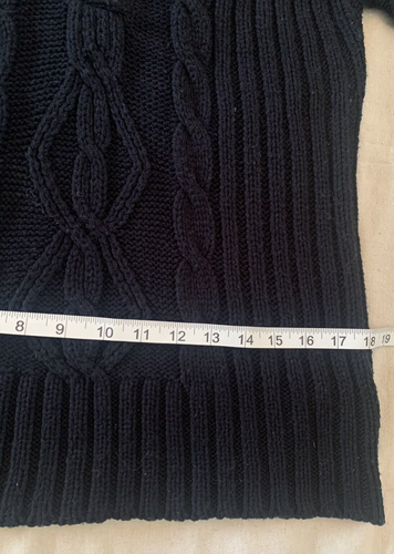 Love Change Sweater Girls L / XL Navy Pullover Cable Knit Hoodie Sweater - Picture 11 of 13