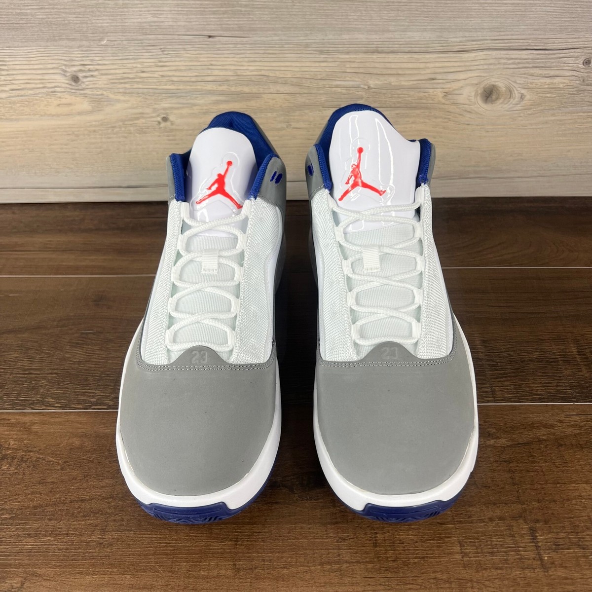 Jordan Max Aura 2 Grey Royal Blue Mens size 11 White Track Jordan Max Aura 2 Grey Royal Blue Mens size 11 White Track