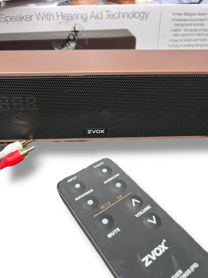 ZVOX AccuVoice AV155 Barra de Sonido Altavoz TV Tecnología de Audífonos Nueva Caja Abierta Foto 4 de 4