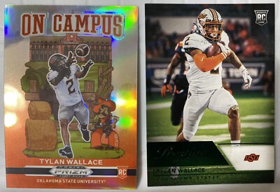 Tylan Wallace 2021 Panini Prizm DP On Campus Case Hit Prestige Rookie Green SP 2