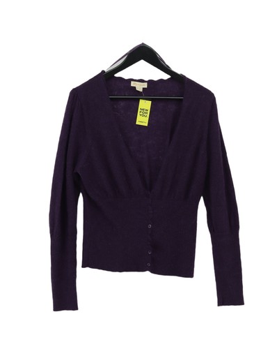 Monsoon Women's Cardigan UK 20 Purple Nylon with Acrylic, Mohair, Wool Cardigan