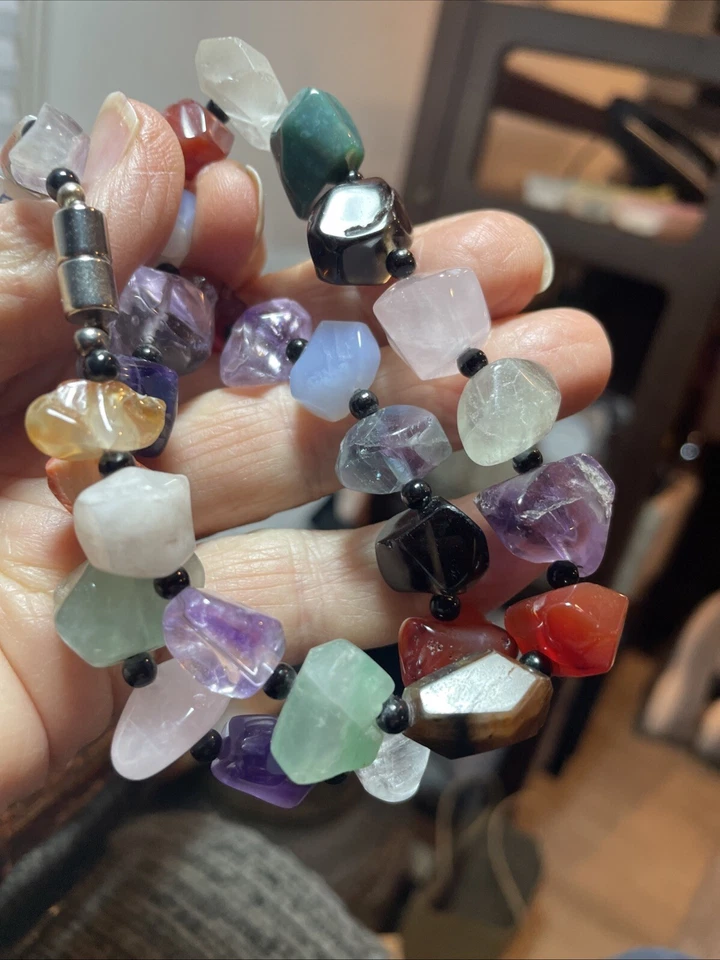 Collar piedra natural multicristal Foto 2 de 3