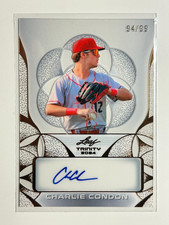 Charlie Condon AUTO~RC #/99 Leaf Trinity Clear 2024 Certified Rookie Autograph