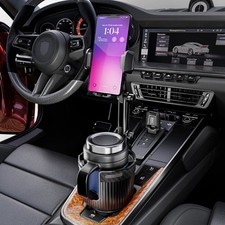 New 2 in 1 Cup Holder Phone Mount 360  Rotation Universal Car Mount Stand Cradle