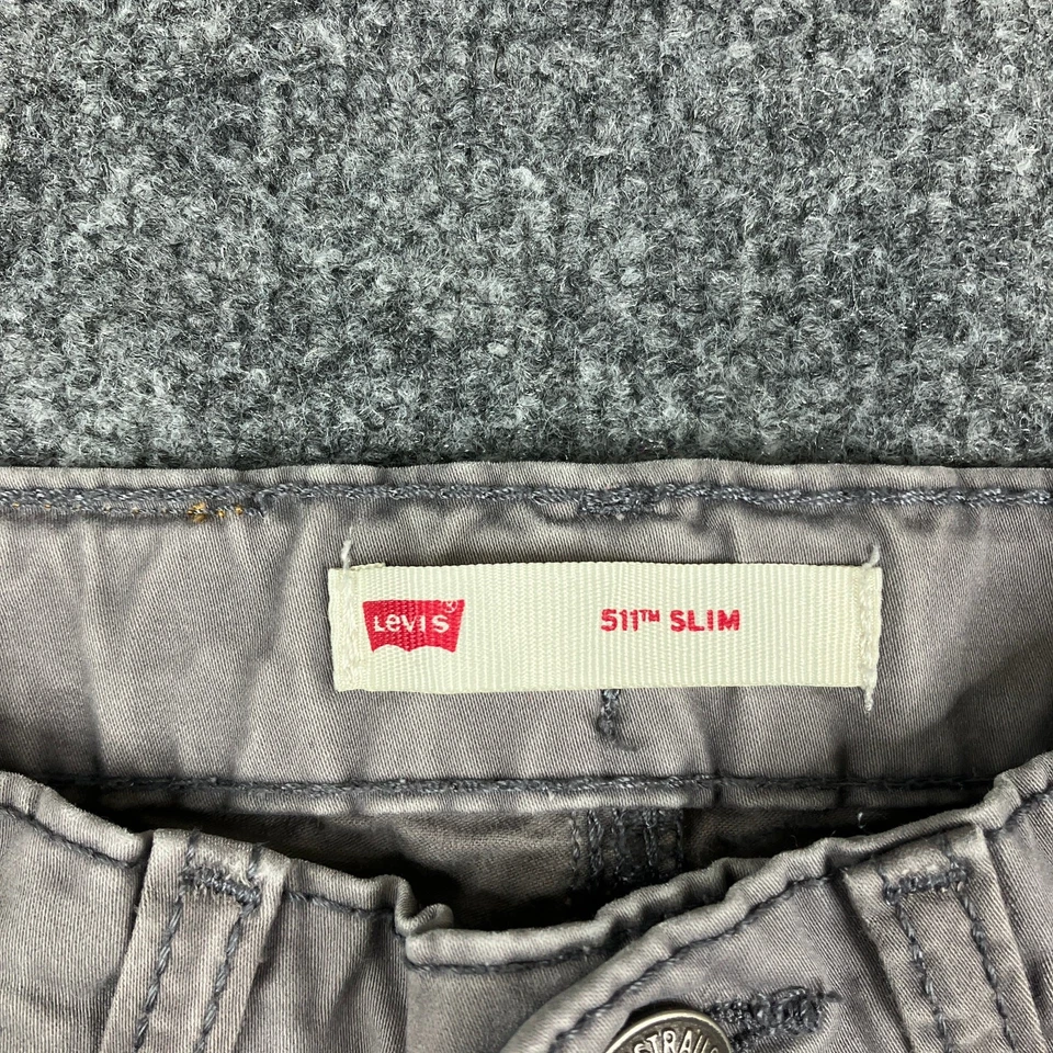 Levi’s Shorts Boys Size 7 Gray Slim Fit Adjustable Waist Casual Summer Cotton - Image 3 of 4