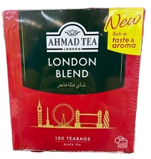 Ahmad Tea London Blend Black Tea 100 Teabags - 1 Box