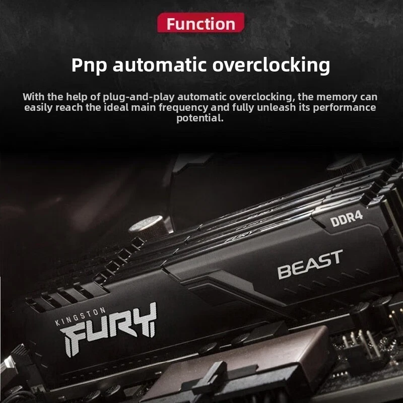 KingSton FURY Beast  32GB(16GB*2)PC4 DDR4  2666MHz  288pin  Desktop Memory RAM - Image 4 of 4