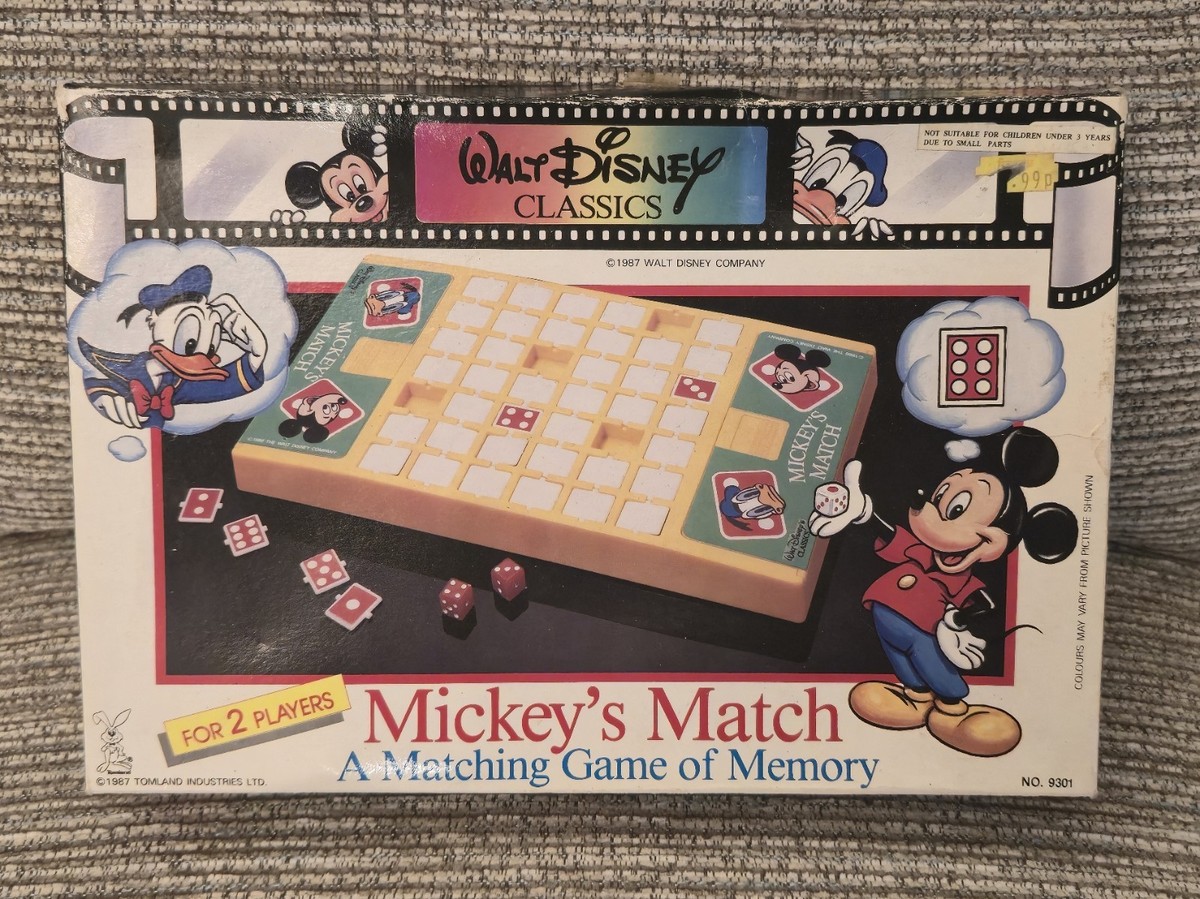 ⭐️ Vintage 1987 Walt DISNEY Tomland MICKEY'S MATCH 1980's Retro