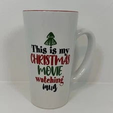 “This Is My Christmas Movie Watching Mug"Coffee Latte Mug Cup Holiday NEW 16oz