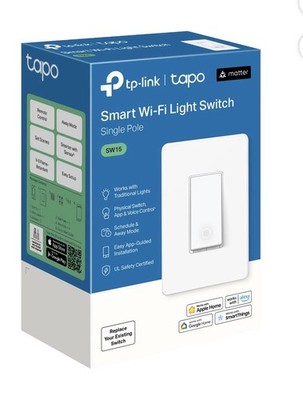 TP-Link Tapo Wi-Fi Smart Light Switch, Apple Home, Alexa, Google - New - SW15
