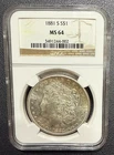 1881 S MORGAN SILVER DOLLAR MS64✨ Northern Nevada Coin✨ Nice Toning!