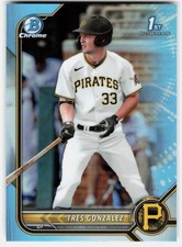 2022 Bowman Draft Chrome Sky Blue Refractor Tres Gonzalez #BDC-157 Pirates