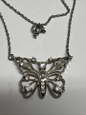 Sterling Silver CZ Butterfly Necklace