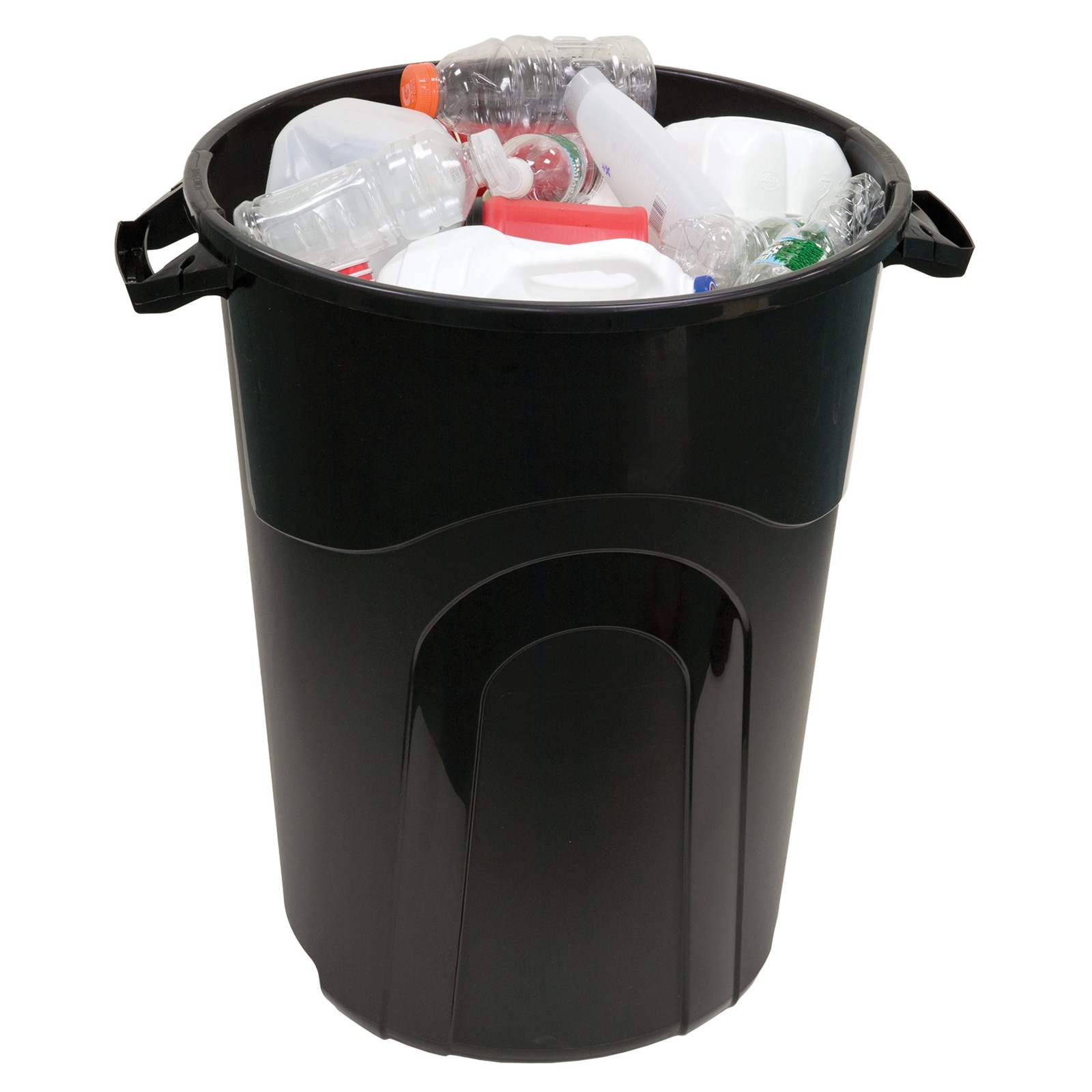 Hyper Tough 32 Gallon Heavy Duty Plastic Garbage Can, Included Lid, Black