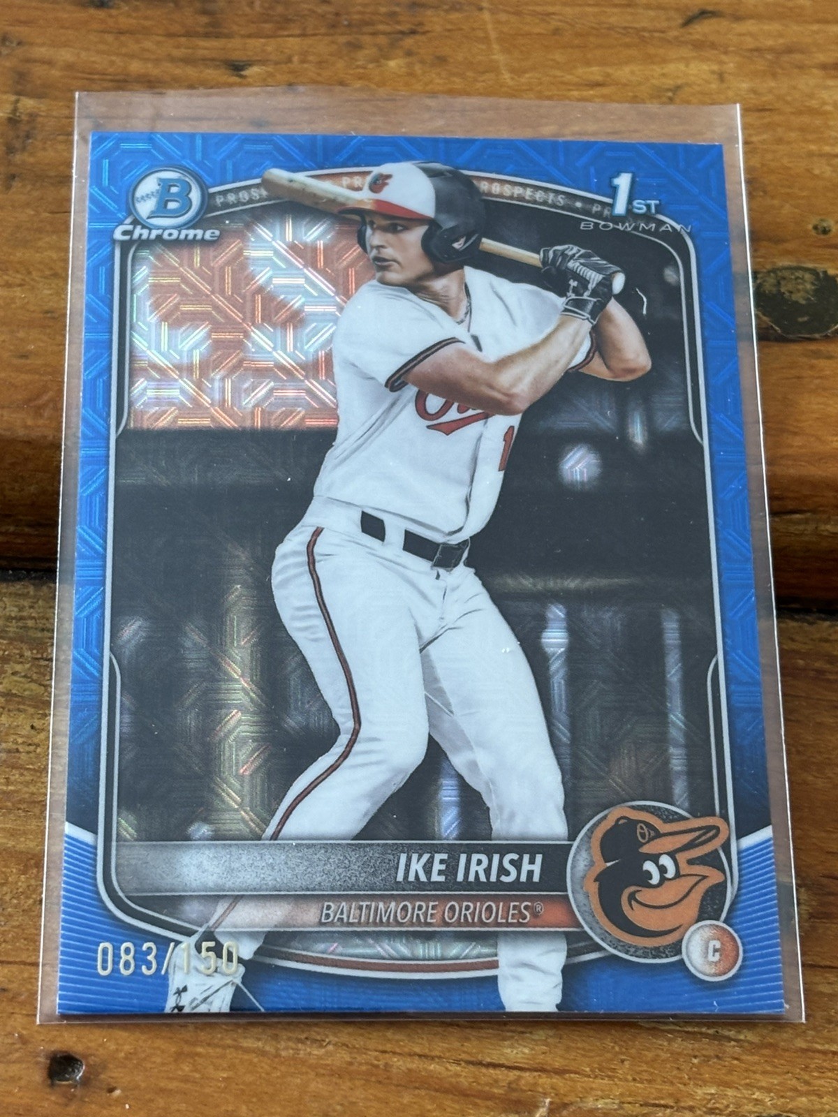 2025 Bowman Draft Mega Box Ike Irish /150 Blue Mojo Refractor 1st Bowman #BDC-16