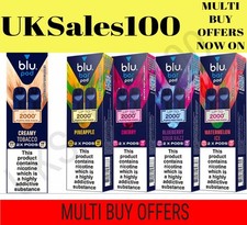 Blu Bar Replacement Filled Pods - 20MG - TBD - Genuine UKSeller ~ NEW FLAVOURS ~