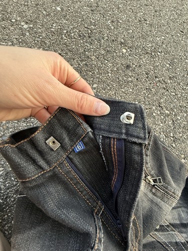 Y2K JNCO Style Kids Baggy Denim Shorts Size 6 Hip-Hop UNIT3X Graffiti Cargo - Picture 7 of 7