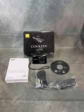 Nikon COOLPIX S570 12.0MP Blue Digital Camera - 16gb SD Card Battery Box