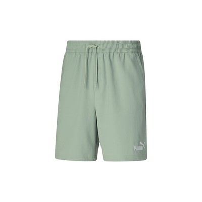 PUMA Essentials Embroidery Woven 7 Inch Shorts Mens Green Casual Athletic Bottom