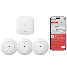 Smart Wi-Fi Water Leak Detector Alarm, 1700ft Range, 3 Sensors Base Station