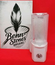 2x LED Night Light Plug In Auto Sensor UK 3 Pin Baby Toddler Lamp