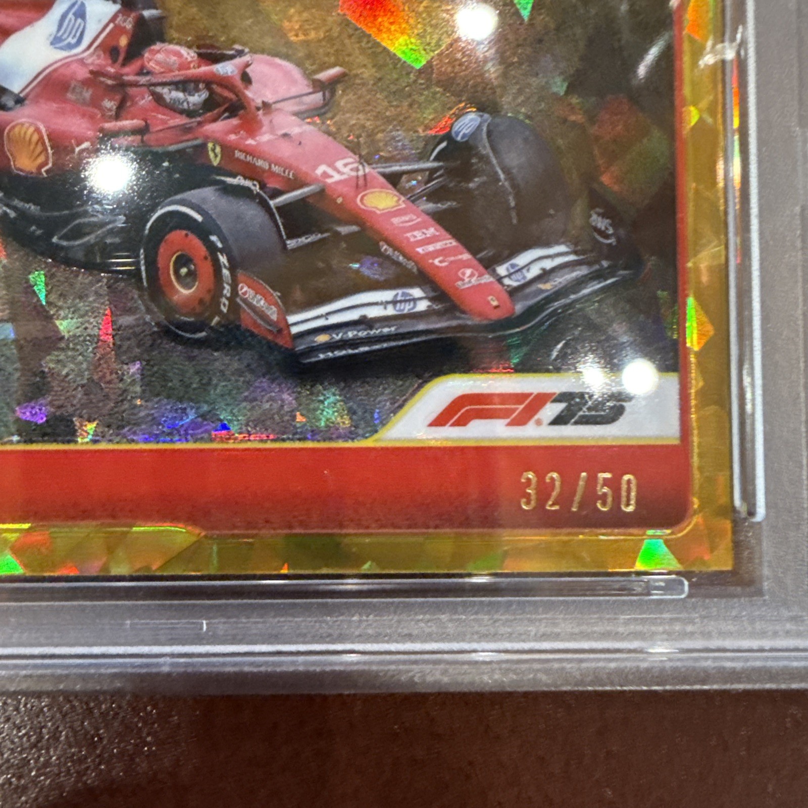 Charles LeClerc - 2025 TOPPS Chrome Sapphire F1 - Gold 32/50 PSA 10 view 3