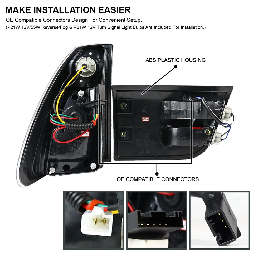 Fits 2000-2006 BMW E53 X5 Smoke LED Tail Lights Stop Brake Lamps Rear Left+Right Foto 4 de 4