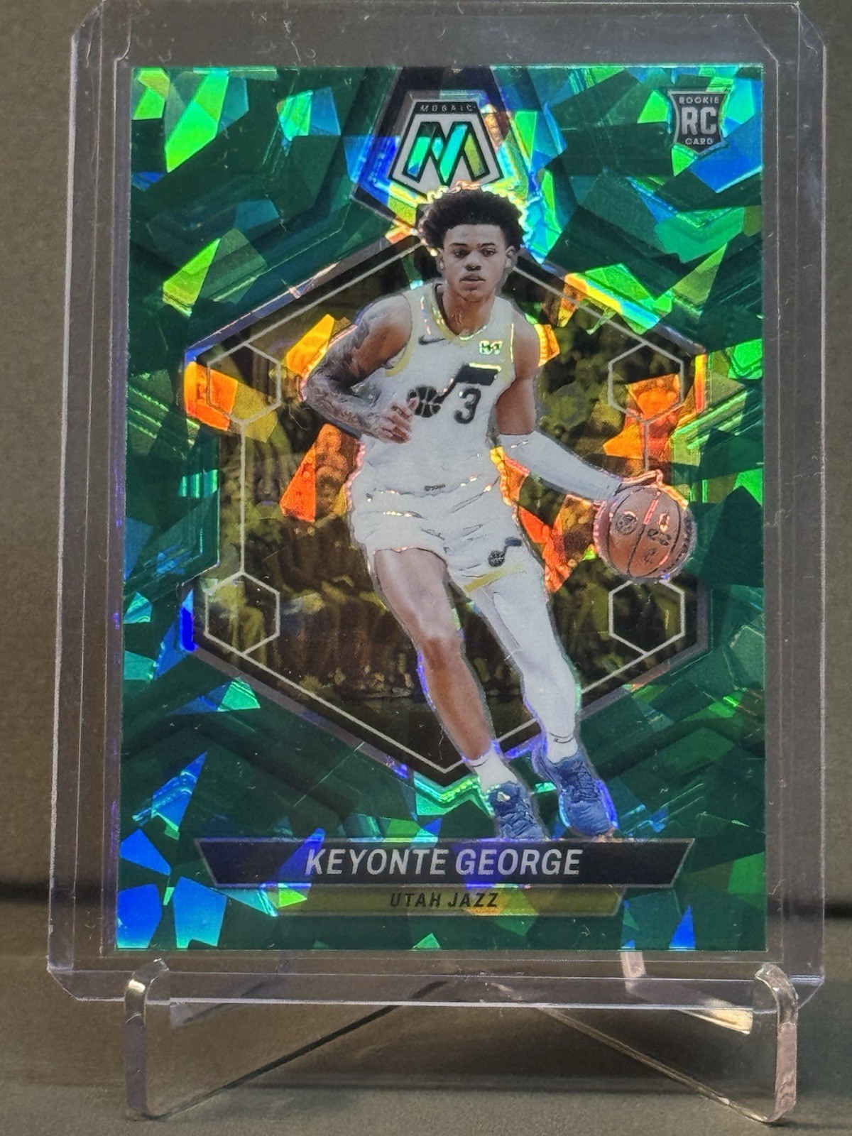 2023-24 Panini Mosaic Keyonte George RC GREEN ICE #222