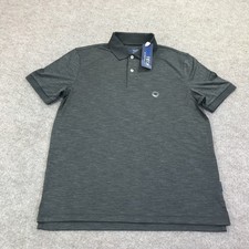 Nautica NAVTECH Polo Shirt Mens Medium Gray Summer Knit Short Sleeve KR5308