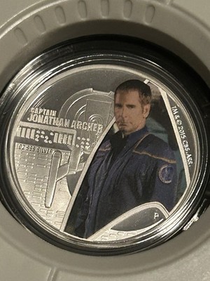 Star Trek Enterprise Captain Jonathan Archer 2015 1oz .999 Silver Proof Coin