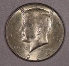 1964-D "Kennedy" Half-Dollar SILVER Coin, Almost Uncirculated