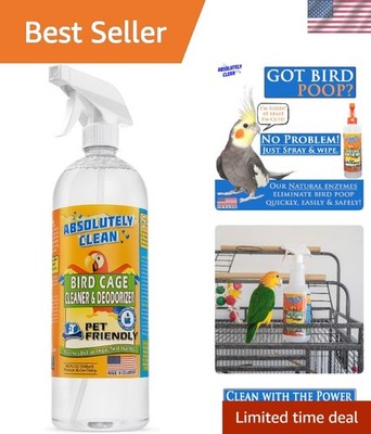 Veterinarian Approved Bird Cage Cleaner 32oz - Safe & Effective Stain Remover