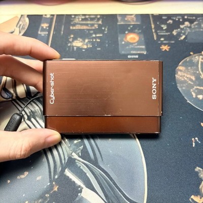SONY Cyber Shot DSC-T77 10.1MP CCD Vintage Digital Camera Brown