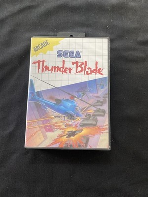 Thunder Blade SMS CIB Sega Master System Complete Manual Hangtab Game Poster