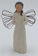 2001 Demdaco WILLOW TREE Susan Lordi Figurine ANGEL OF WARMTH 5"