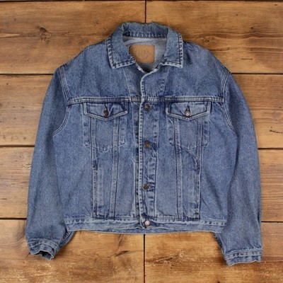 Vintage GAP Jeansjacke M Herren 00s blau Trucker Knopfleiste Freizeit Basic