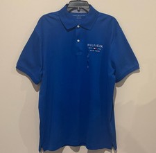 NWT Tommy Hilfiger Men's 1985 Embroidered Blue Short Sleeve Polo Shirt Size XL