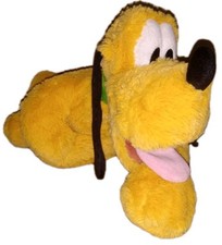 Disney Pluto Plush Stuffed Animal Laying Down 16" Disney Store Exclusive Tongue