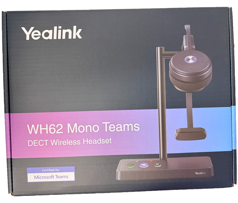 Yealink WH62 Mono Teams Wireless DECT Headset Noise Cancelling